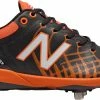 New Balance L4040v5 Low Cut Metal Cleat - Black Orange -Rawlings Shop 19NWBMLW4040V5MTLCLTB Black Orange