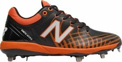 New Balance L4040v5 Low Cut Metal Cleat - Black Orange