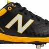 New Balance L4040v5 Low Cut Metal Cleat - Black Yellow