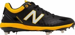 New Balance L4040v5 Low Cut Metal Cleat - Black Yellow