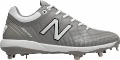 New Balance L4040v5 Low Cut Metal Cleat - Gray White