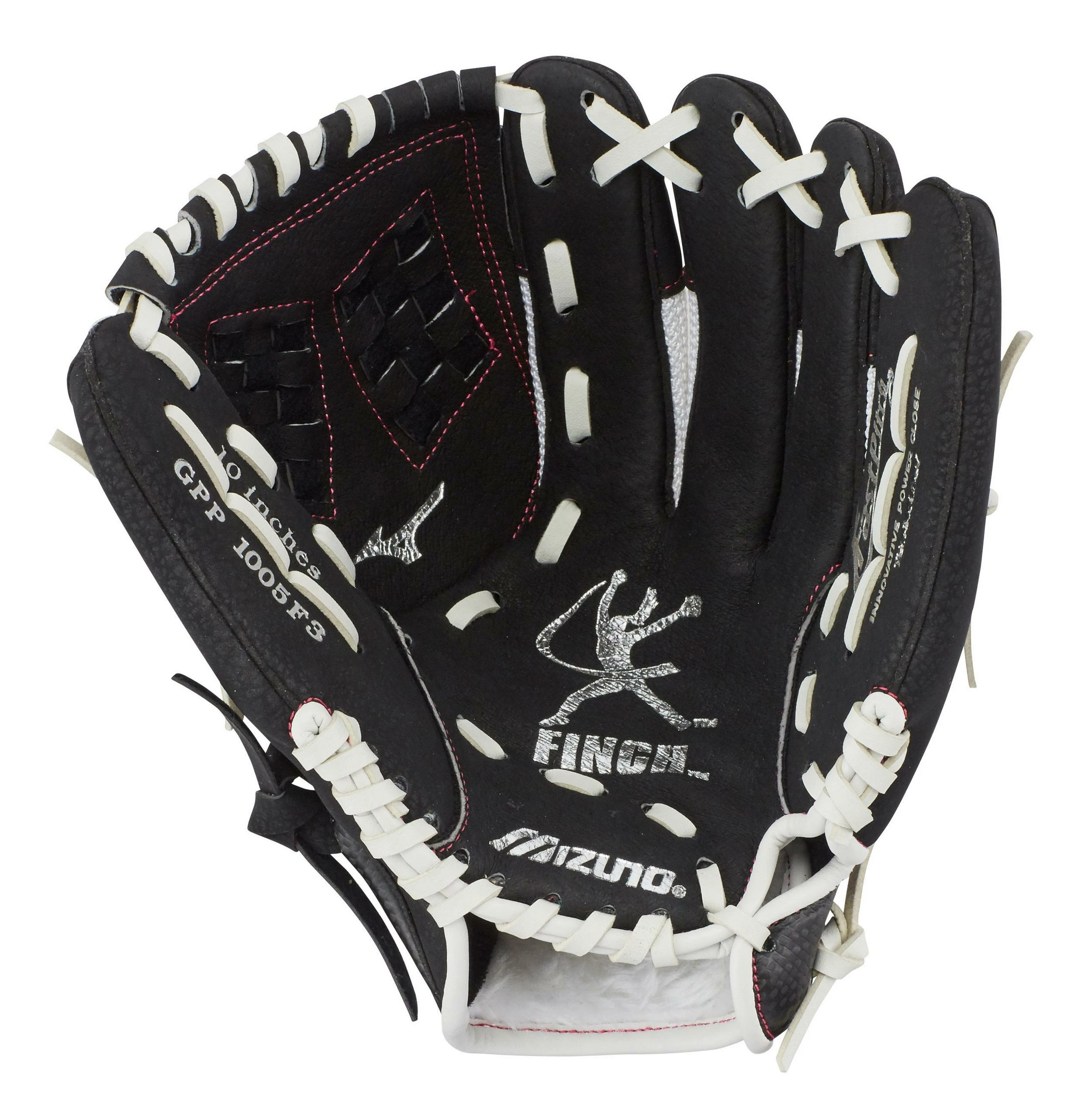 Mizuno Prospect Finch 10.00" GPP1005F3 Fastpitch Glove - Black White 4 Mizuno Prospect Finch 10.00" GPP1005F3 Fastpitch Glove - Black White - Image 2
