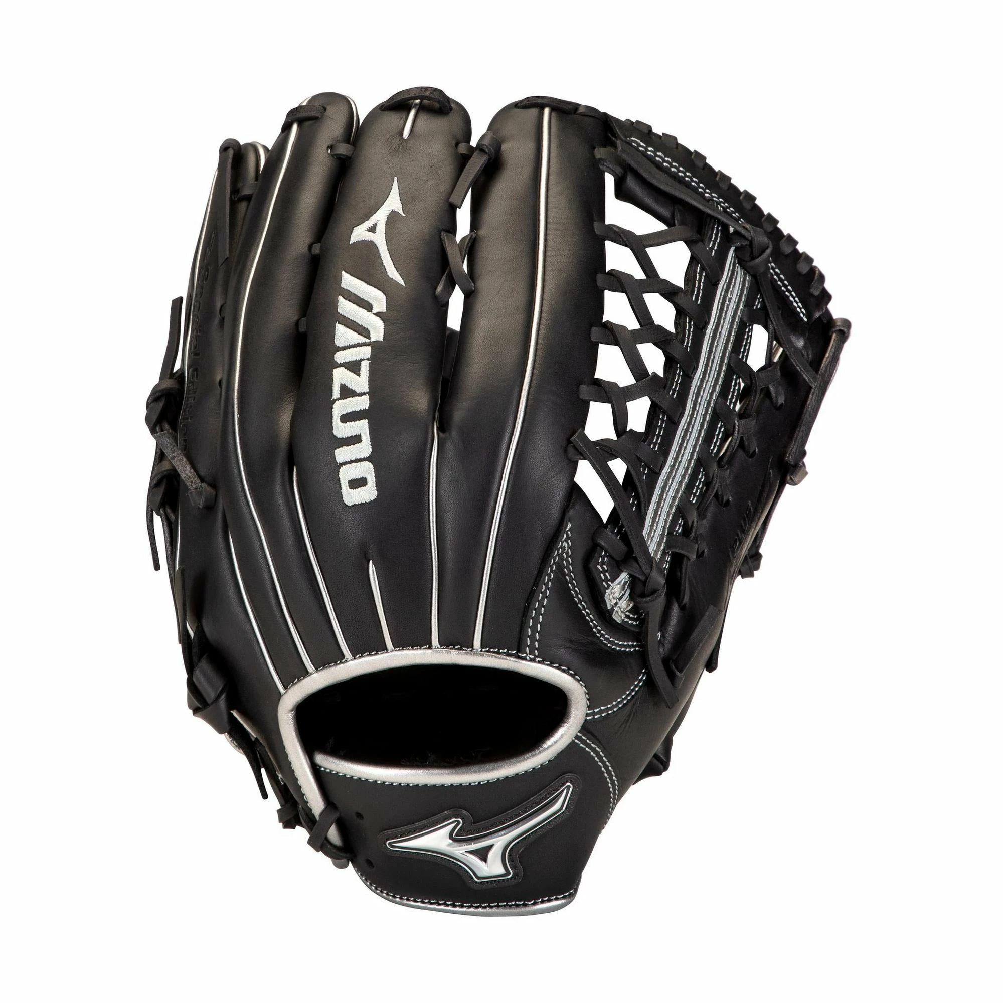 Mizuno MVP Prime SE 12.75" Outfield Glove - Black Silver 3 Mizuno MVP Prime SE 12.75" Outfield Glove - Black Silver