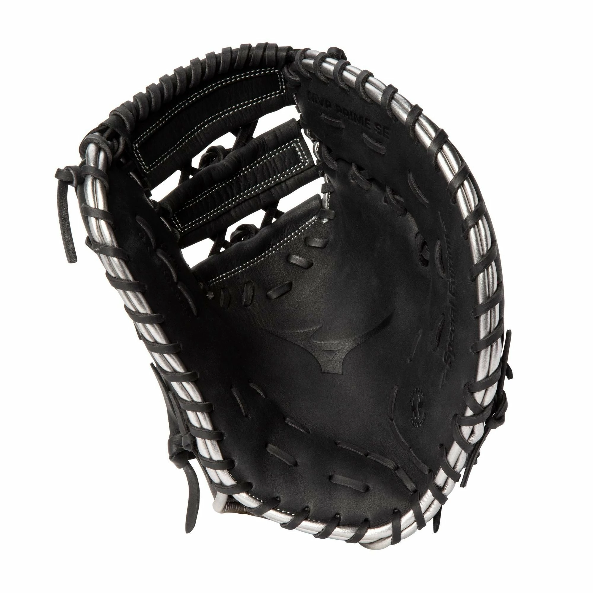 Mizuno MVP Prime SE 12.50" 1st Base Mitt - Black Silver 4 Mizuno MVP Prime SE 12.50" 1st Base Mitt - Black Silver - Image 2