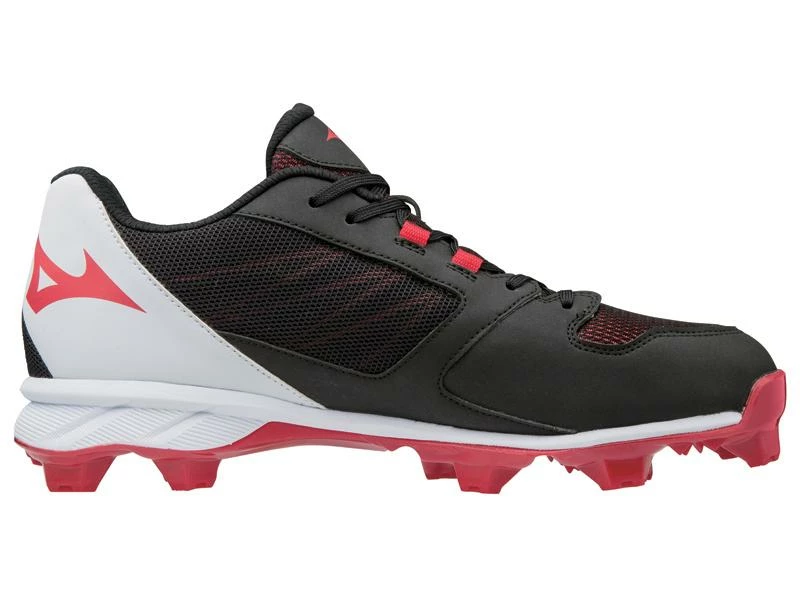 Mizuno 9-Spike Advanced Dominant TPU Low Cleats - Black Red 2 Mizuno 9-Spike Advanced Dominant TPU Low Cleats - Black Red