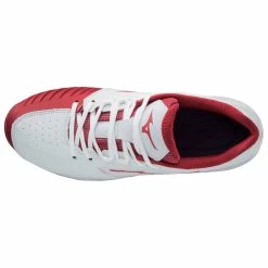 Mizuno 9-Spike Women's Advanced Sweep 4 Low Metal Cleats - .White Red -Rawlings Shop 320569 0010 03