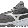Mizuno Women's Dominant All-Surface Mid Turf Shoe - Gray White 2 Mizuno Women's Dominant All-Surface Mid Turf Shoe - Gray White -Rawlings Shop 320573 9100