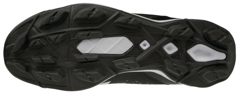 Mizuno Youth Select Nine JR Low Molded Cleats - Black White 5 Mizuno Youth Select Nine JR Low Molded Cleats - Black White - Image 3