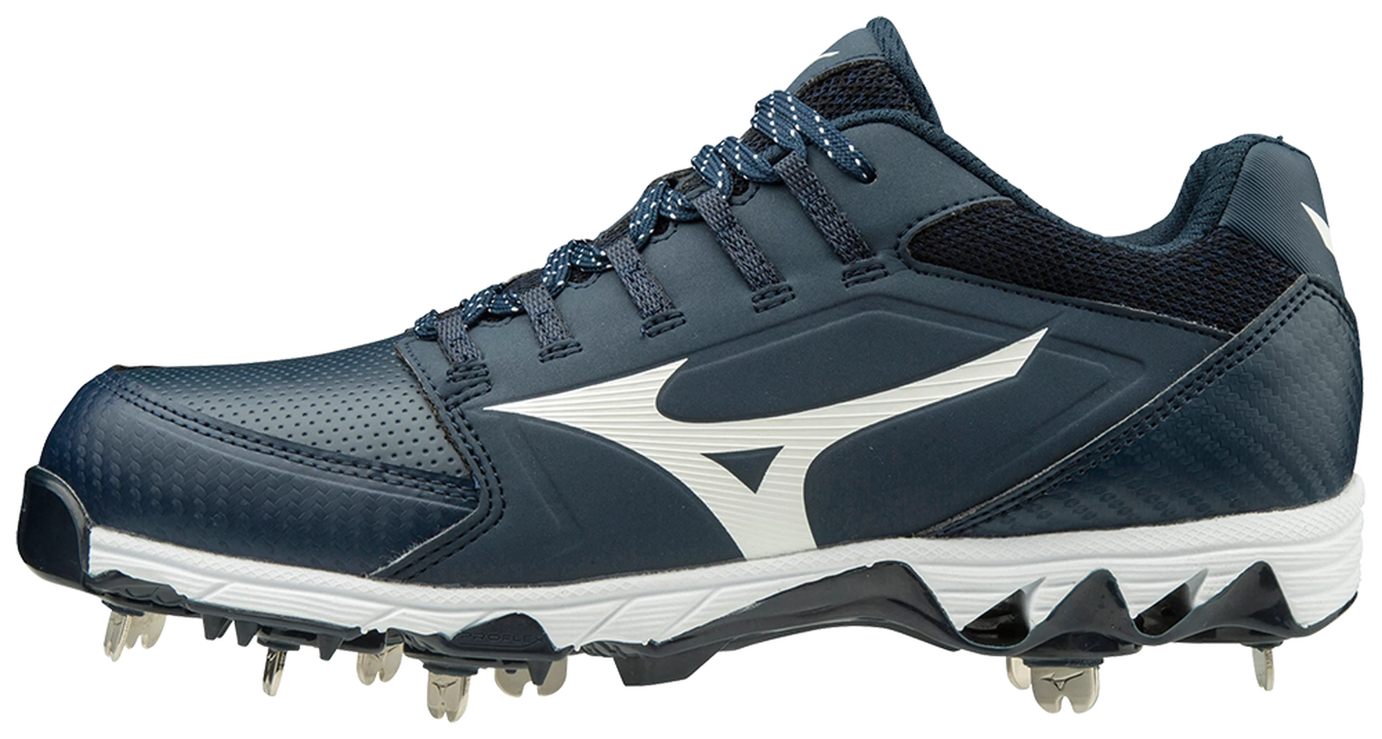 Mizuno 9-Spike Swift 6 Cleats - Navy White 3 Mizuno 9-Spike Swift 6 Cleats - Navy White