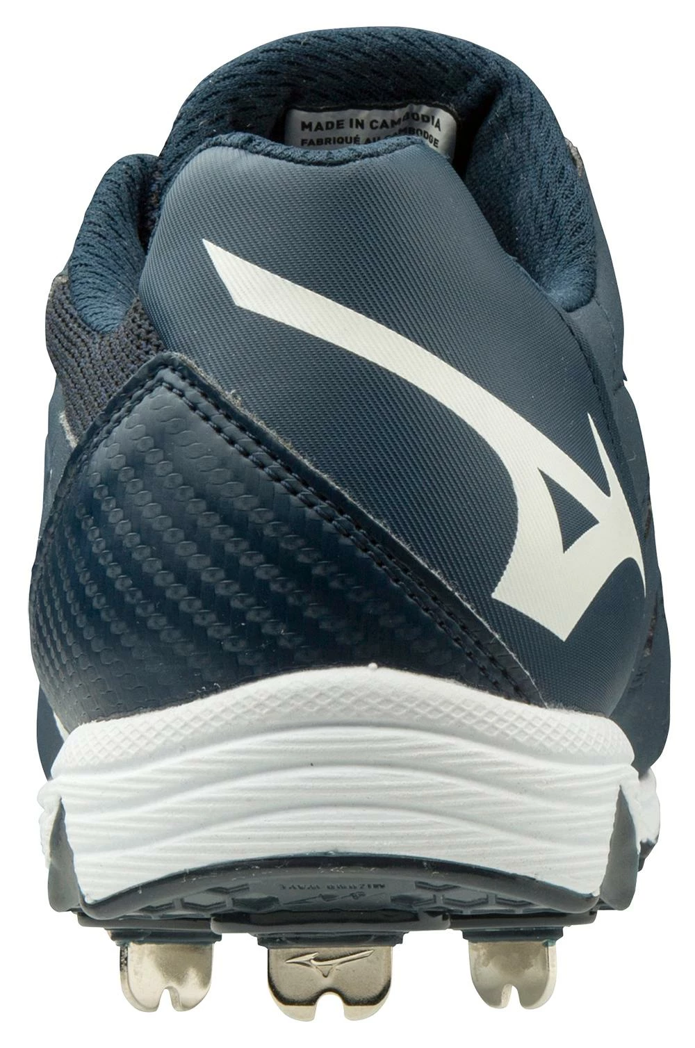Mizuno 9-Spike Swift 6 Cleats - Navy White 7 Mizuno 9-Spike Swift 6 Cleats - Navy White - Image 5