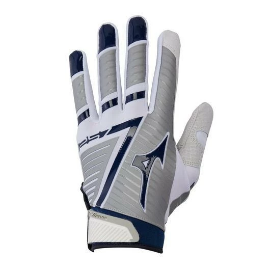 Mizuno F-257 Women's Softball Batting Gloves - White Navy 3 Mizuno F-257 Women's Softball Batting Gloves - White Navy