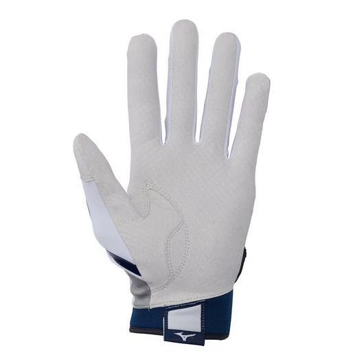 Mizuno F-257 Women's Softball Batting Gloves - White Navy 4 Mizuno F-257 Women's Softball Batting Gloves - White Navy - Image 2