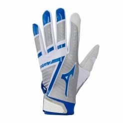Mizuno F-257 Women's Softball Batting Gloves - White Royal