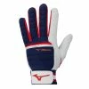 Mizuno B-130 Batting Gloves - Navy Red -Rawlings Shop 330395 5110