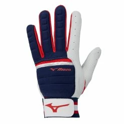 Mizuno B-130 Batting Gloves - Navy Red