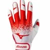 Mizuno Women's Finch Softball Batting Gloves - Red White 2 Mizuno Women's Finch Softball Batting Gloves - Red White -Rawlings Shop 330420 1010