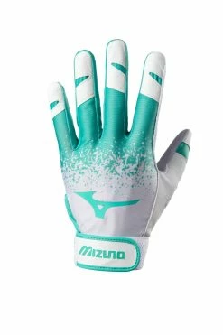 Mizuno Women's Finch Softball Batting Gloves - Mint White