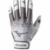 Mizuno Women's Finch Softball Batting Gloves - Gray White 2 Mizuno Women's Finch Softball Batting Gloves - Gray White -Rawlings Shop 330420 9191