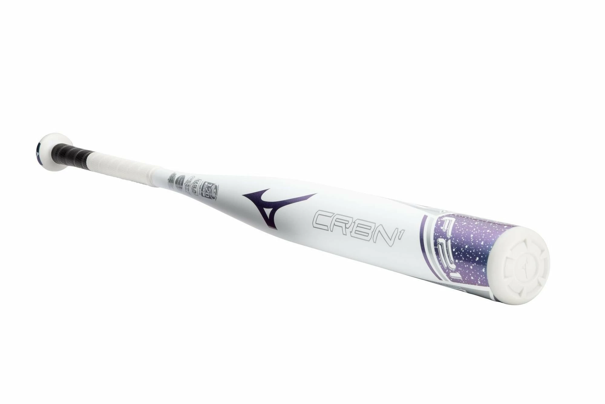 Mizuno F21-CRBN1 (-10) Fastpitch Bat - White Purple 3 Mizuno F21-CRBN1 (-10) Fastpitch Bat - White Purple