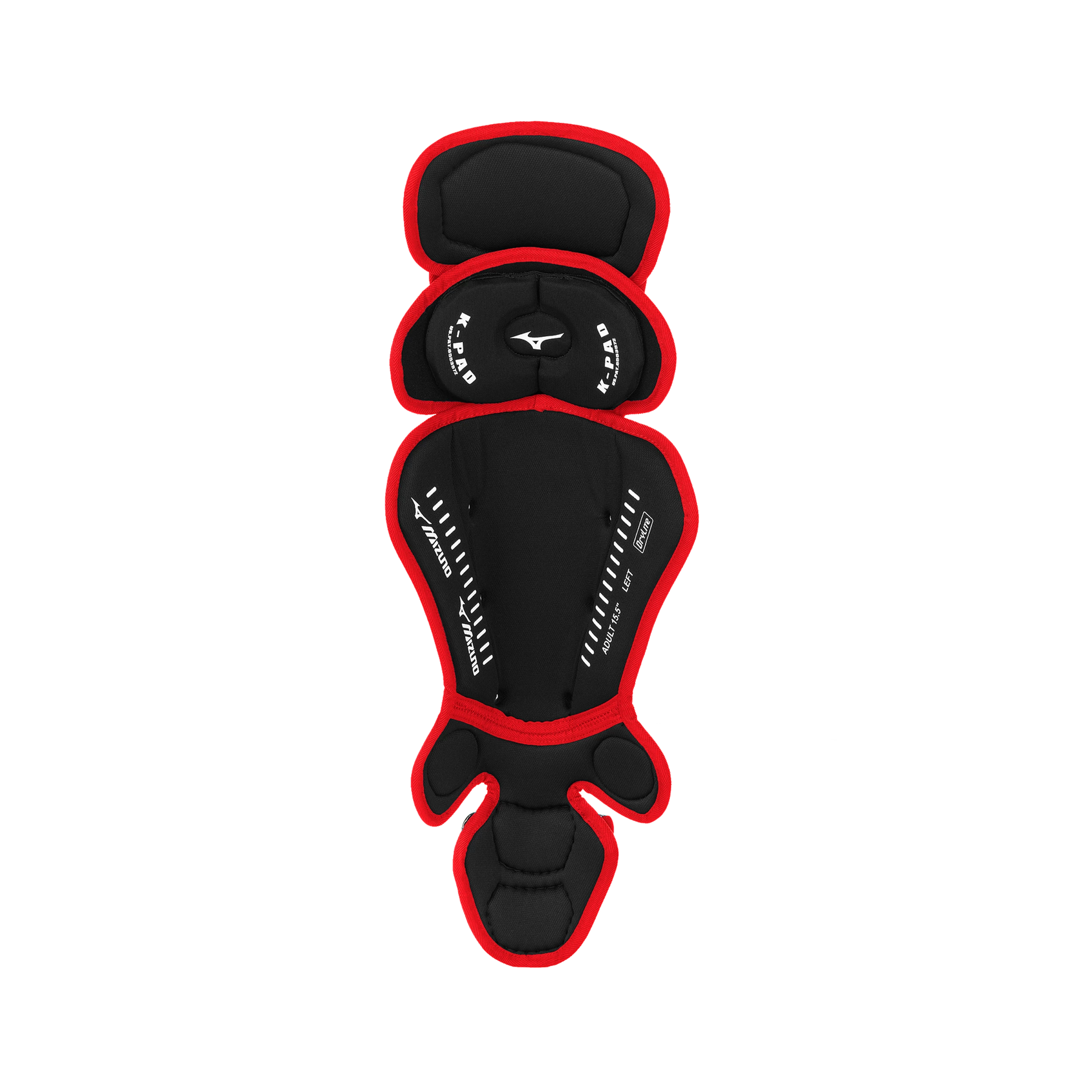 Mizuno Samurai Youth 14 1/2" Shin Guards 380383 - Black Red 4 Mizuno Samurai Youth 14 1/2" Shin Guards 380383 - Black Red - Image 2