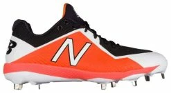 New Balance Pedroia L4040v4 Low Cut Metal Cleat - Black Orange