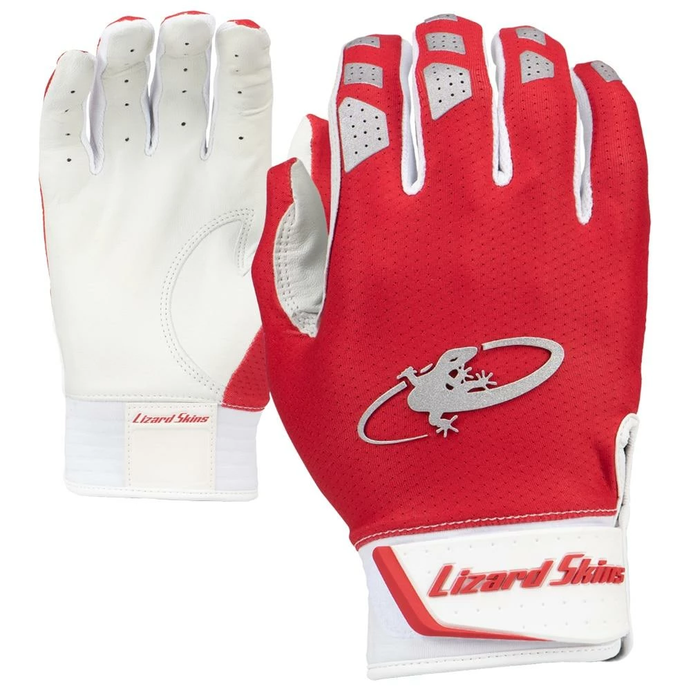 Lizard Skins Komodo V2 Batting Gloves - Crimson Red 3 Lizard Skins Komodo V2 Batting Gloves - Crimson Red