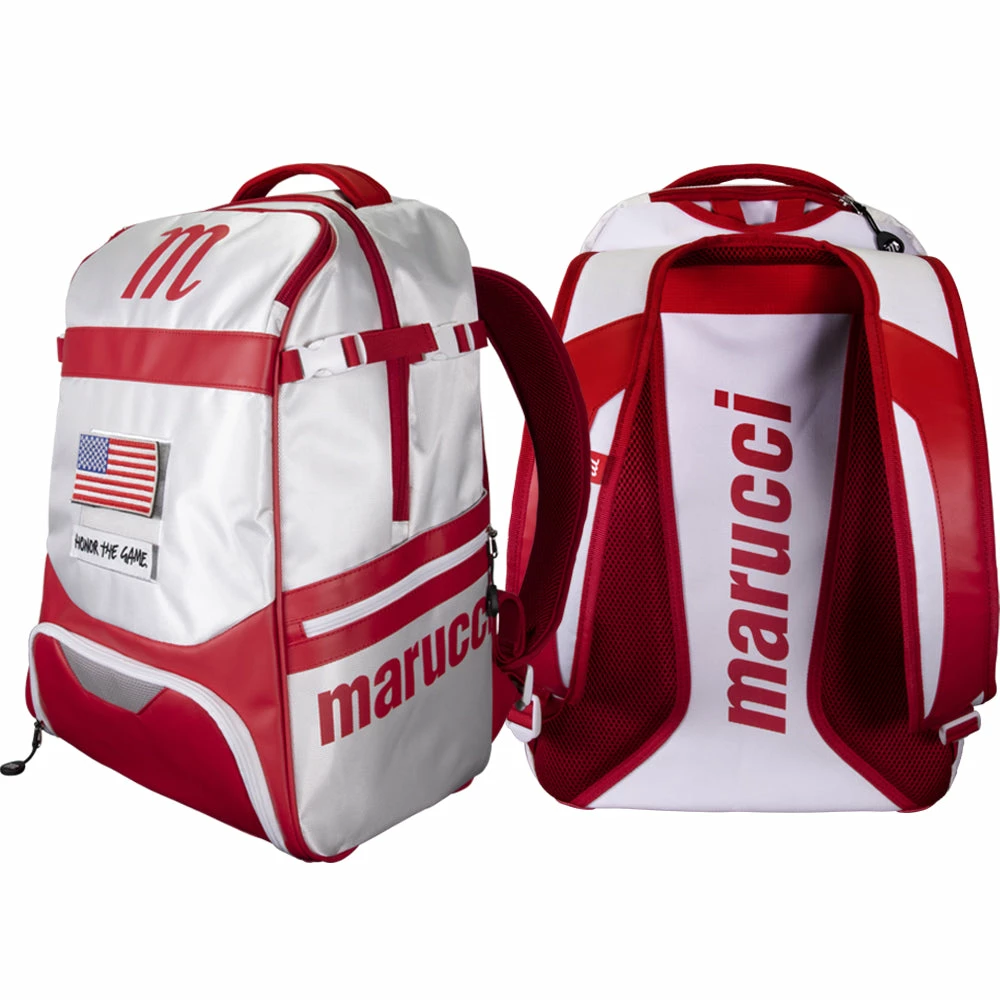 Marucci Dynamo Batpack - White Red 4 Marucci Dynamo Batpack - White Red - Image 2