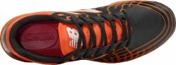 New Balance L4040v5 Low Cut Metal Cleat - Black Orange -Rawlings Shop L4040BO5 BlackOrange TOP