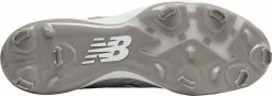New Balance L4040v5 Low Cut Metal Cleat - Gray White -Rawlings Shop L4040TG5 GREYWHITE SR