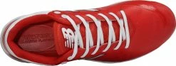 New Balance L4040v5 Low Cut Metal Cleat - Red -Rawlings Shop L4040TR5 REDWHITE TOP