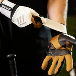 Marucci Blacksmith Full Wrap BG Batting Glove - White Black -Rawlings Shop MBGBKSMFW 4 70943.1598625439