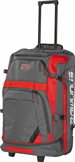 Rawlings R1801 Wheeled Catcher's Bag - Scarlet