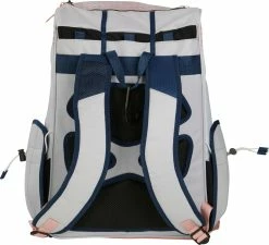 Rawlings R800 Softball Backpack - Gray Navy Rose Gold -Rawlings Shop R800 N Navy BCK