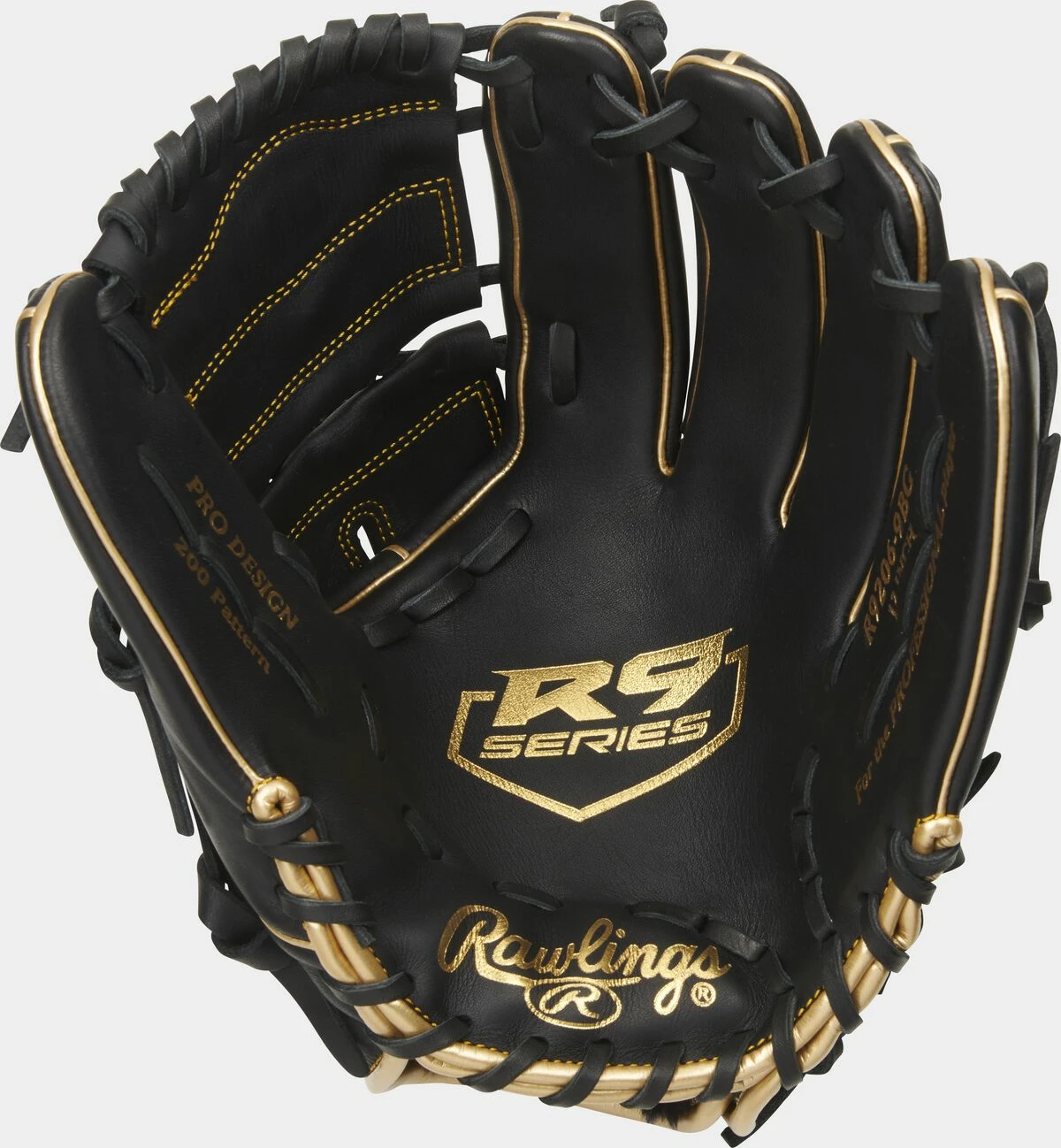 Rawlings 2021 R9 Series 12.00" Infield/Pitcher's Glove R9206-9BG - Black Gold 4 Rawlings 2021 R9 Series 12.00" Infield/Pitcher's Glove R9206-9BG - Black Gold - Image 2