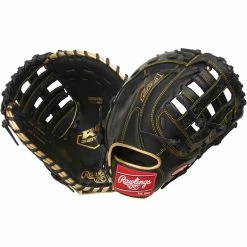Rawlings 2021 R9 Series 12.5" 1st Base Mitt R9FM18BG - Black Gold -Rawlings Shop R9FM18BG
