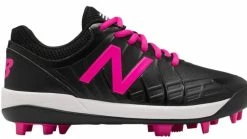 New Balance Youth J4040v5 Molded Baseball Cleats - Black Pink
