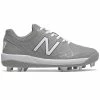 New Balance Youth J4040v5 Molded Baseball Cleats - Gray White