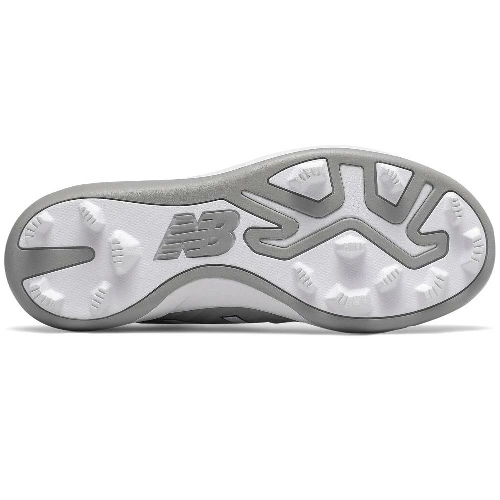 New Balance Youth J4040v5 Molded Baseball Cleats - Gray White 5 New Balance Youth J4040v5 Molded Baseball Cleats - Gray White - Image 3