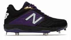 New Balance 3000v4 Fresh Foam Metal Cleats Low Cut - Black Purple