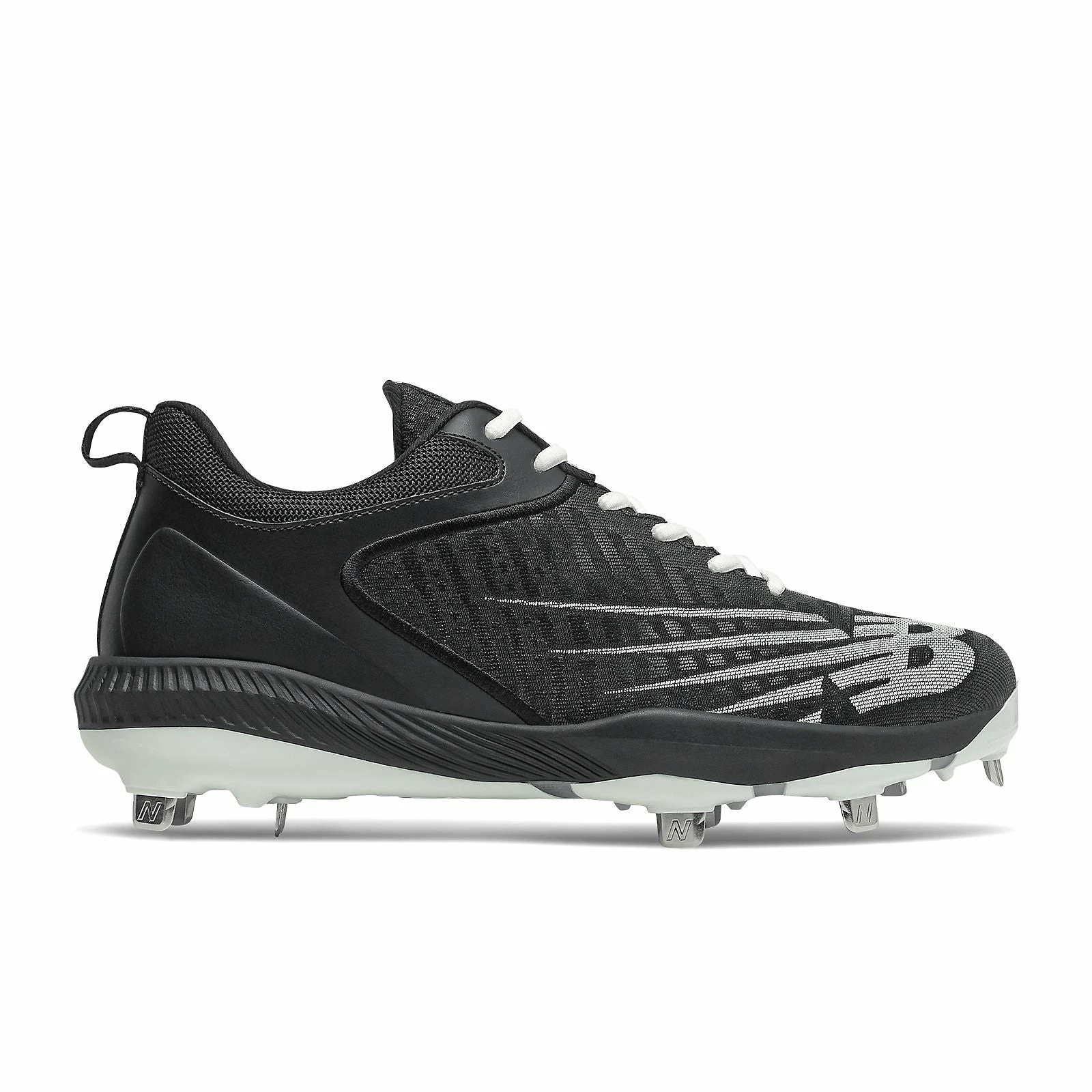 New Balance FuelCell L4040v6 Low Cut Metal Cleat - Black White 3 New Balance FuelCell L4040v6 Low Cut Metal Cleat - Black White