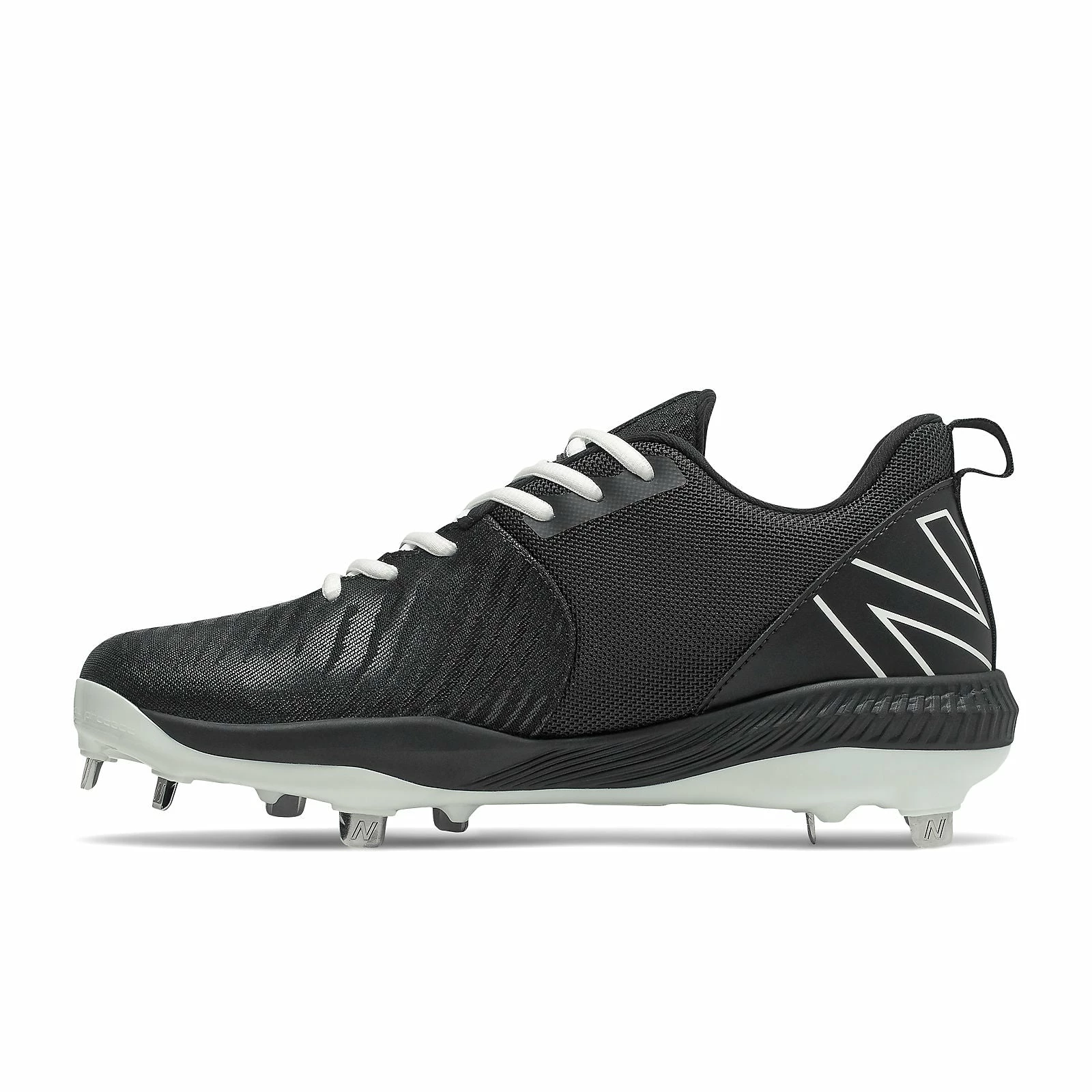 New Balance FuelCell L4040v6 Low Cut Metal Cleat - Black White 5 New Balance FuelCell L4040v6 Low Cut Metal Cleat - Black White - Image 3