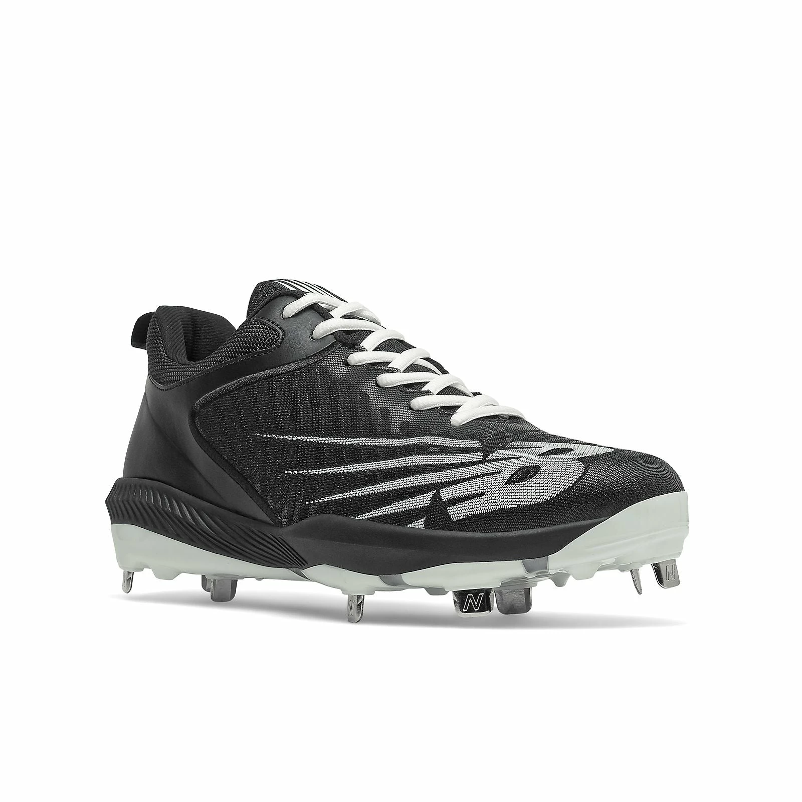 New Balance FuelCell L4040v6 Low Cut Metal Cleat - Black White 4 New Balance FuelCell L4040v6 Low Cut Metal Cleat - Black White - Image 2