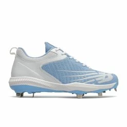 New Balance FuelCell L4040v6 Low Cut Metal Cleat - Team Carolina White