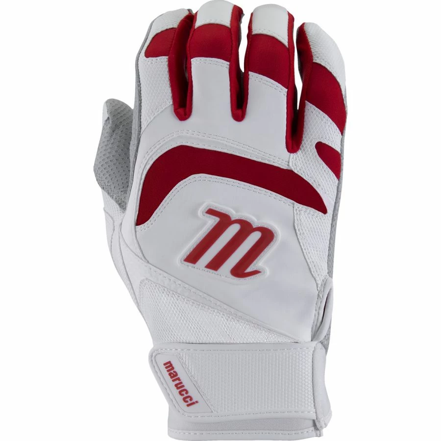 Marucci 2021 Signature Youth Batting Glove - Red White 3 Marucci 2021 Signature Youth Batting Glove - Red White