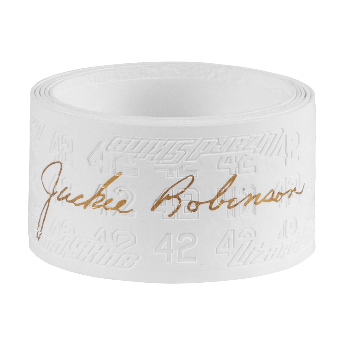 Lizard Skins Jackie Robinson 3 Durasoft 1.1mm Bat Grip - White Gold 3 Lizard Skins Jackie Robinson 3 Durasoft 1.1mm Bat Grip - White Gold
