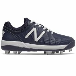 New Balance Youth J4040v5 Molded Baseball Cleats - Navy White