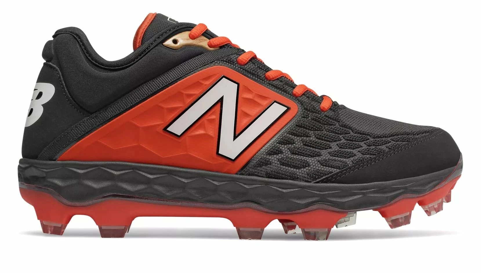New Balance 3000v4 TPU Molded Cleat Low-Cut - Black Orange 3 New Balance 3000v4 TPU Molded Cleat Low-Cut - Black Orange