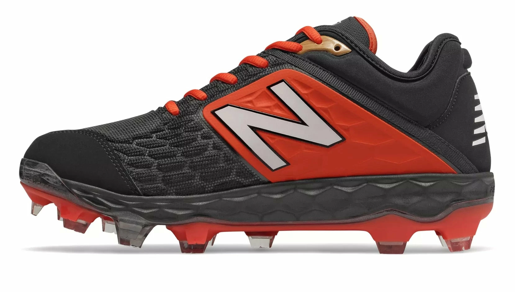 New Balance 3000v4 TPU Molded Cleat Low-Cut - Black Orange 4 New Balance 3000v4 TPU Molded Cleat Low-Cut - Black Orange - Image 2