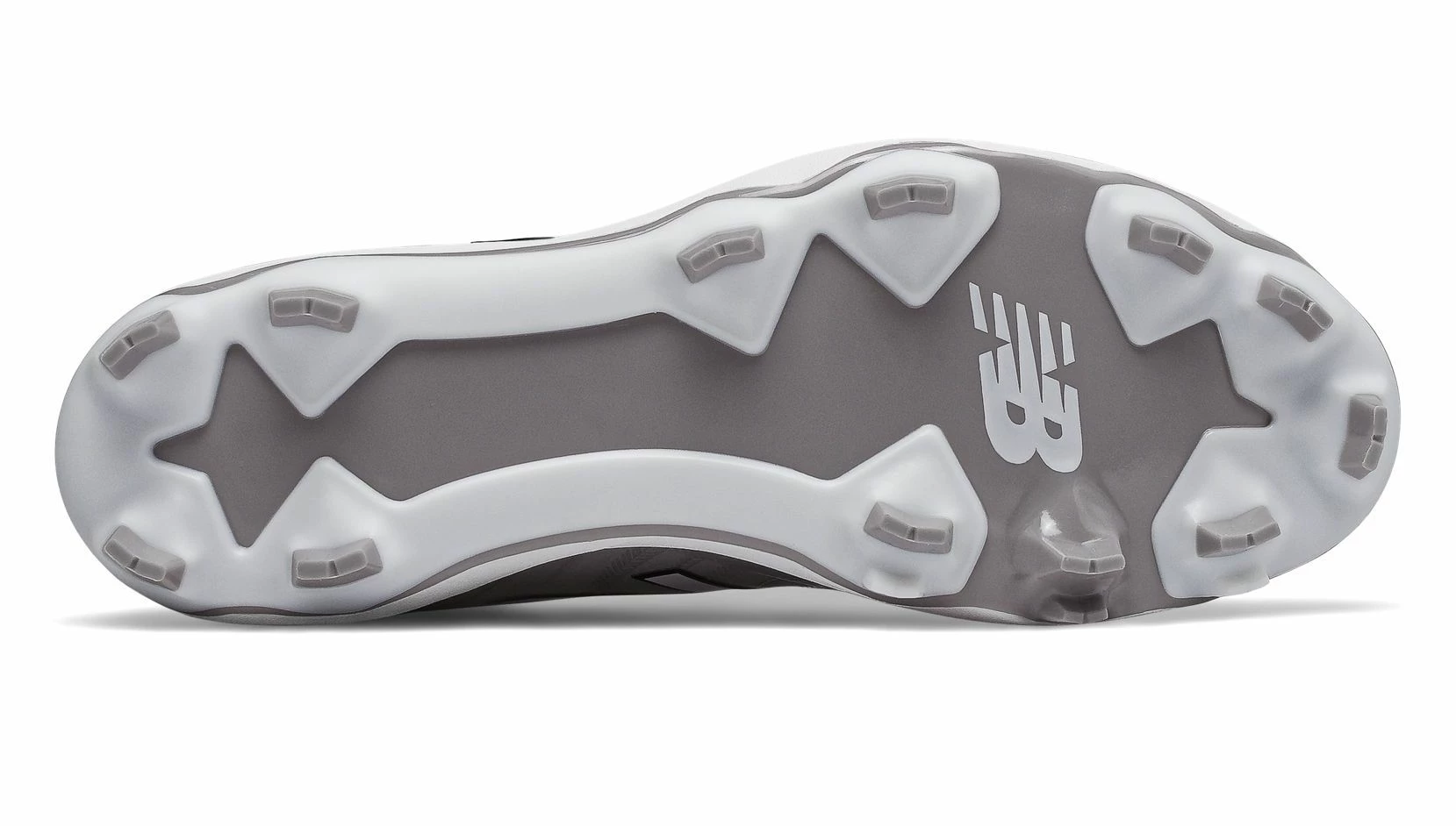 New Balance PL4040v5 Molded Cleats Low-Cut - Gray White 5 New Balance PL4040v5 Molded Cleats Low-Cut - Gray White - Image 3