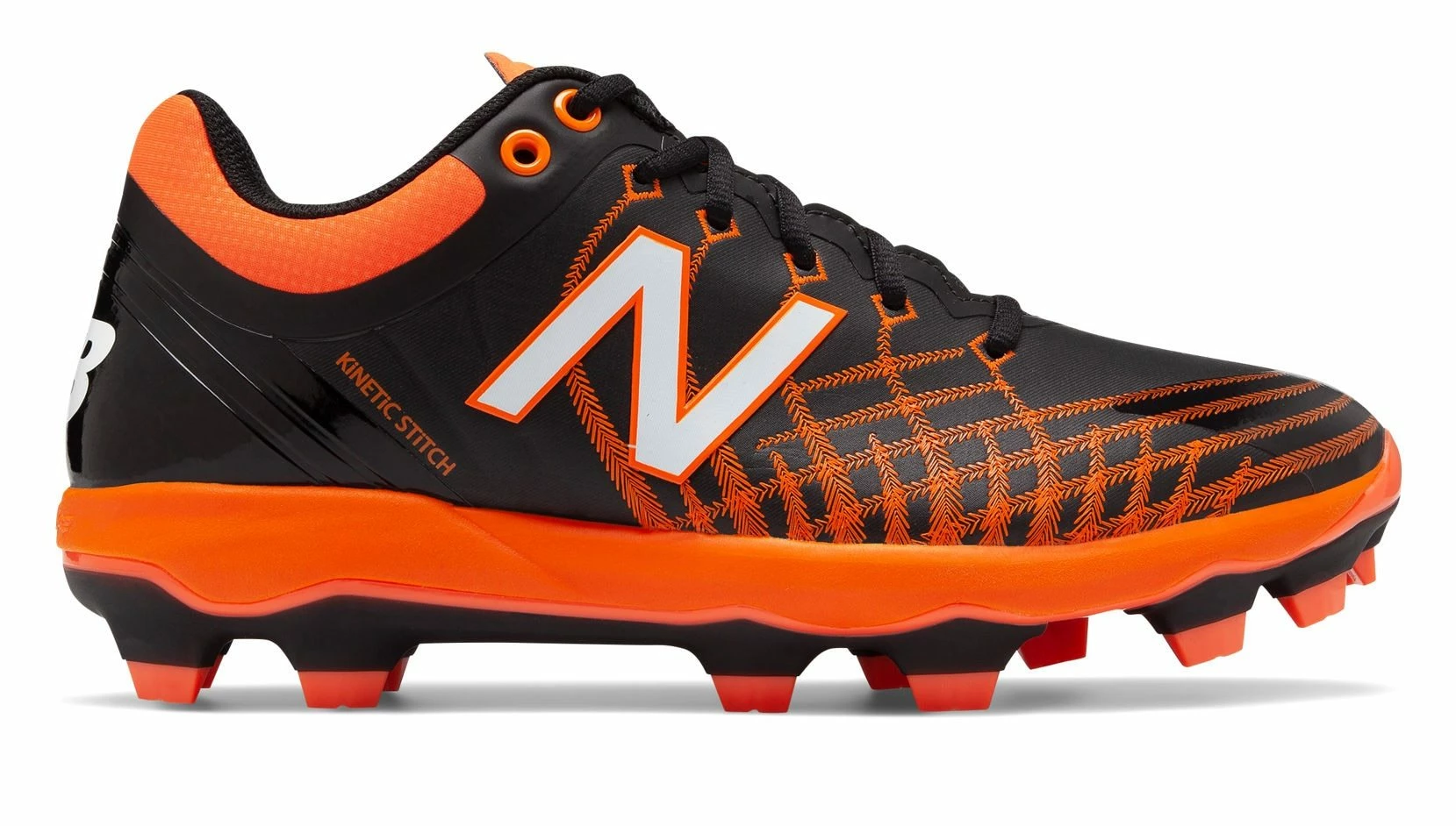 New Balance PL4040v5 TPU Molded Cleats Low-Cut - Black Orange 3 New Balance PL4040v5 TPU Molded Cleats Low-Cut - Black Orange